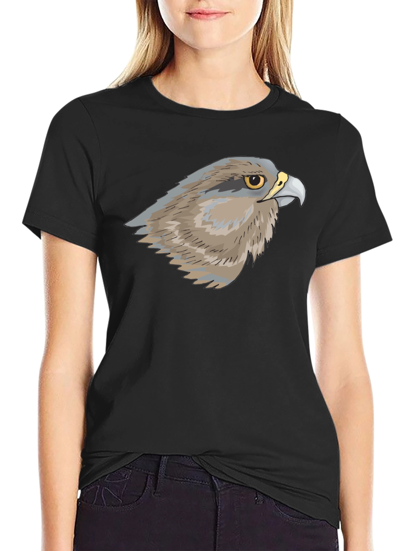Cool Falcon Graphic T-Shirt - Black