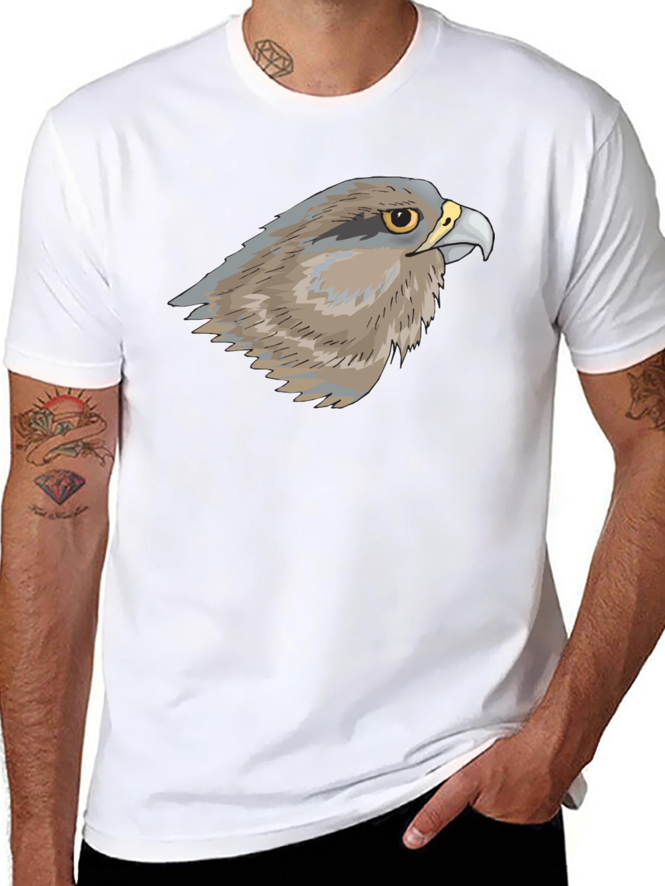 Cool Falcon Graphic T-Shirt - Black