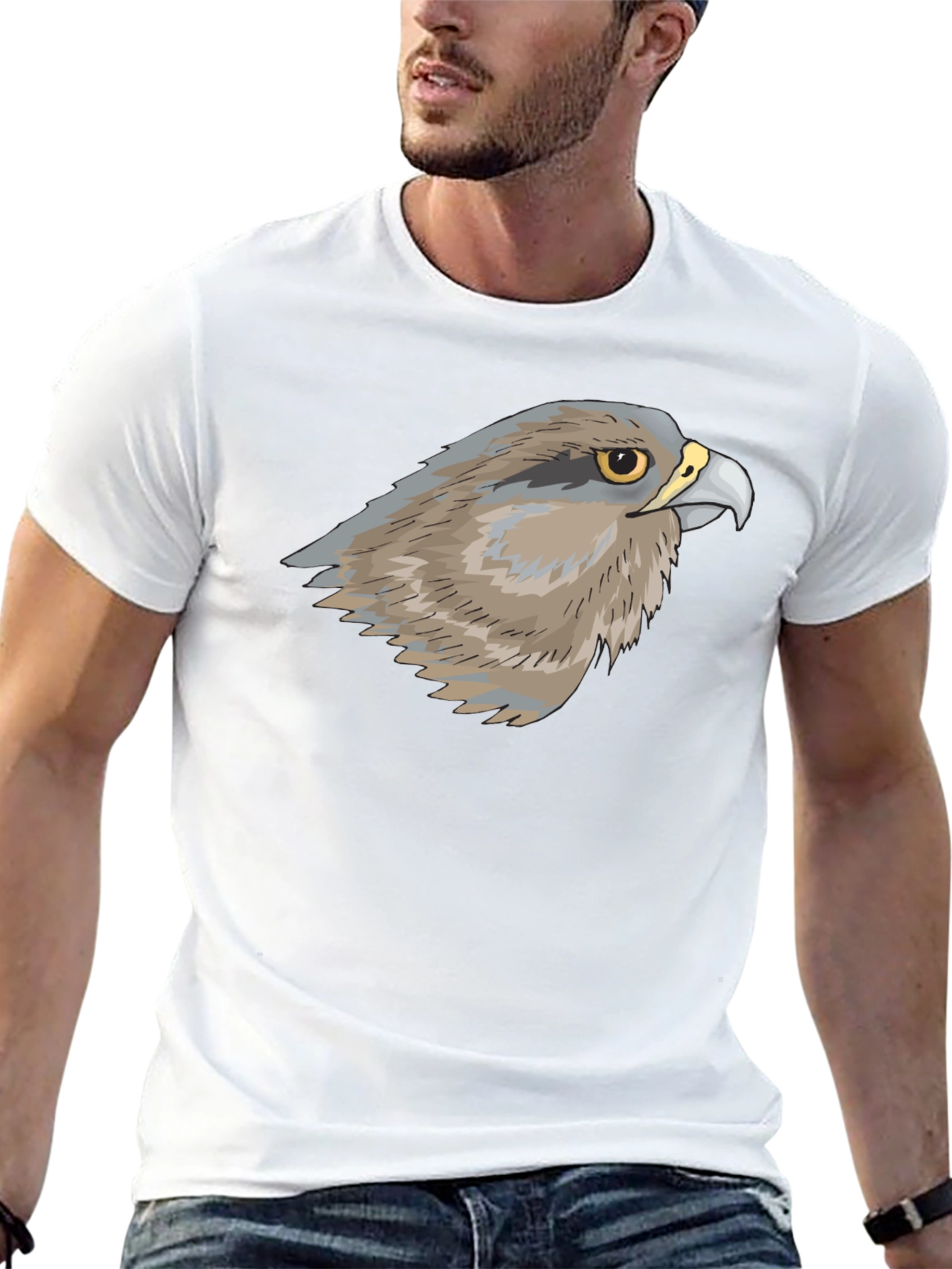 Cool Falcon Graphic T-Shirt - Black