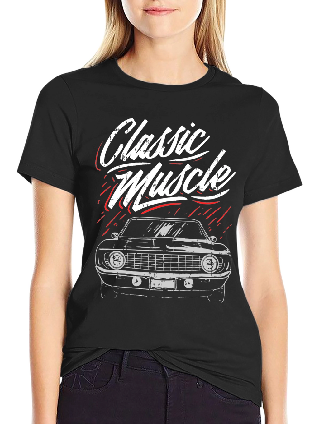 Classic Muscle Car Graphic Tee - Black