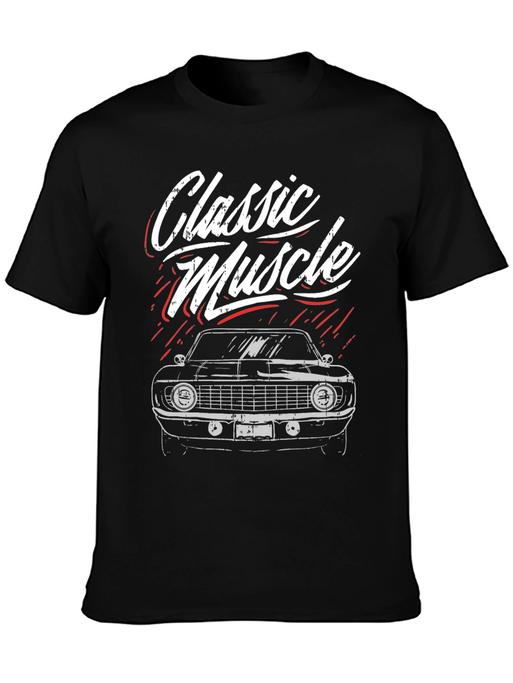 Classic Muscle Car Graphic Tee - Black