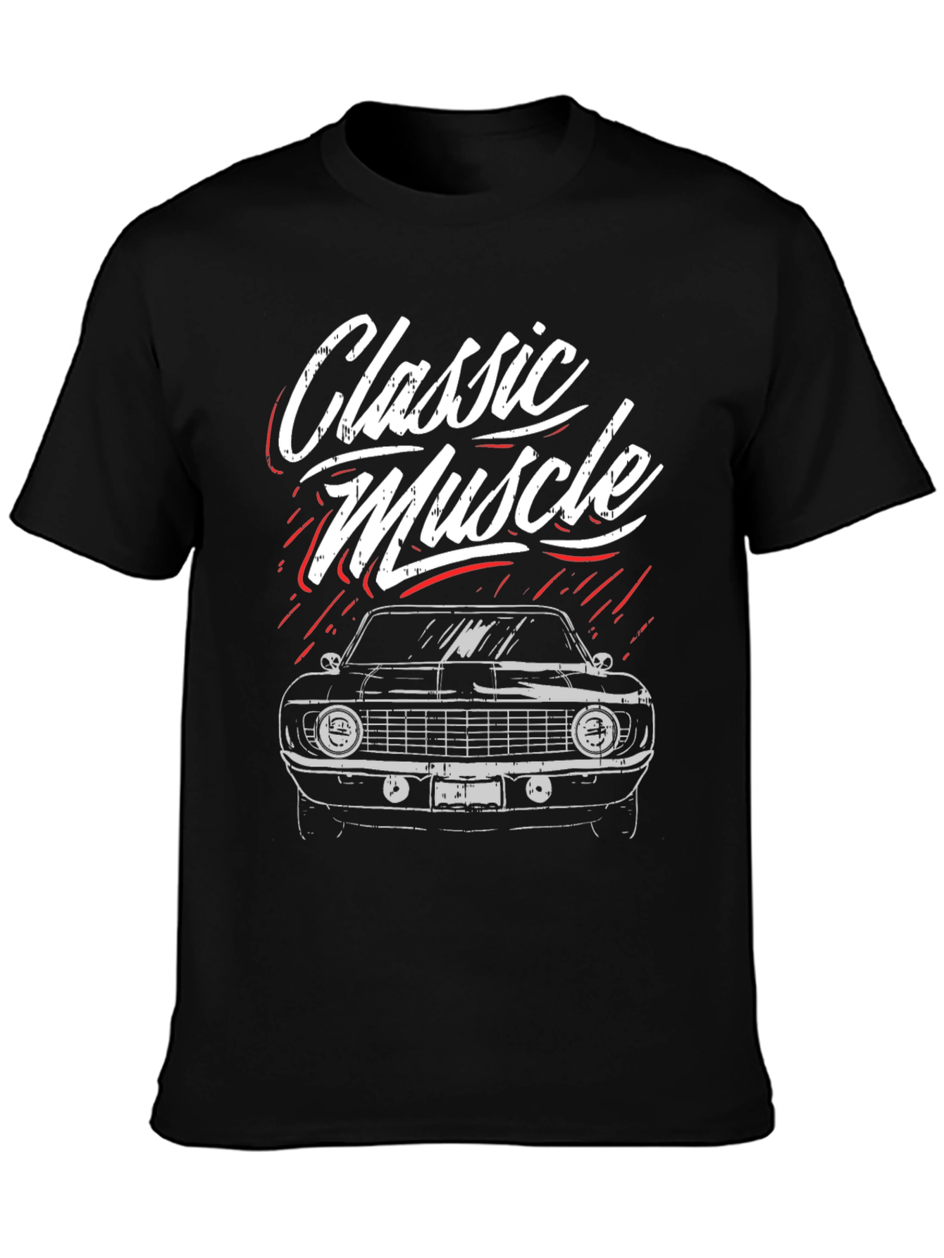 Classic Muscle Car Graphic Tee - Black