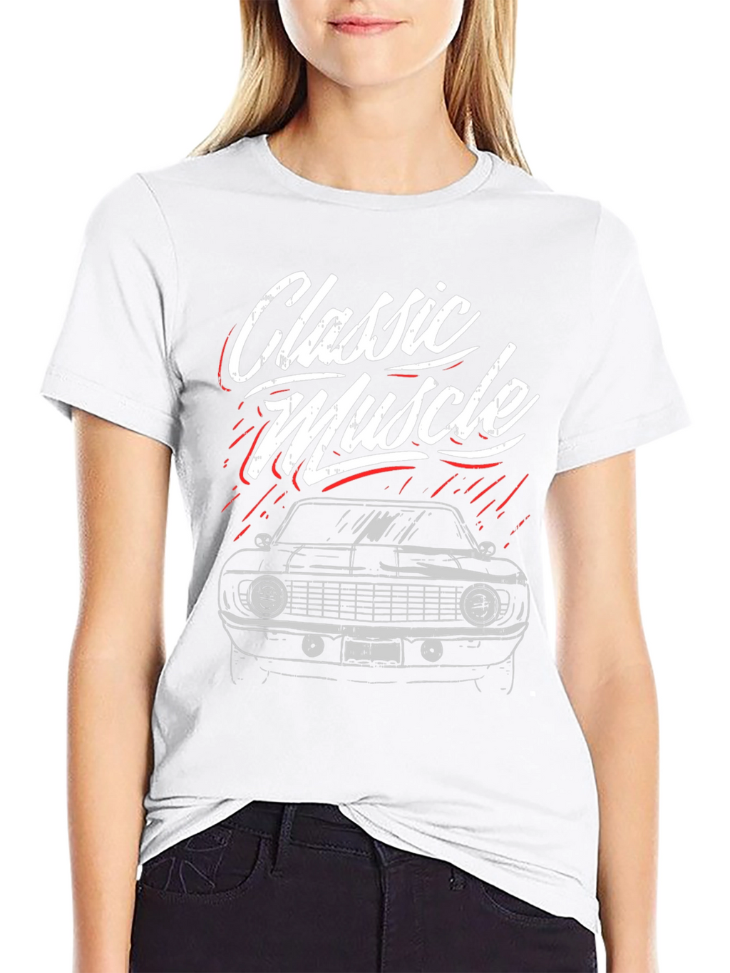 Classic Muscle Car Graphic Tee - Black