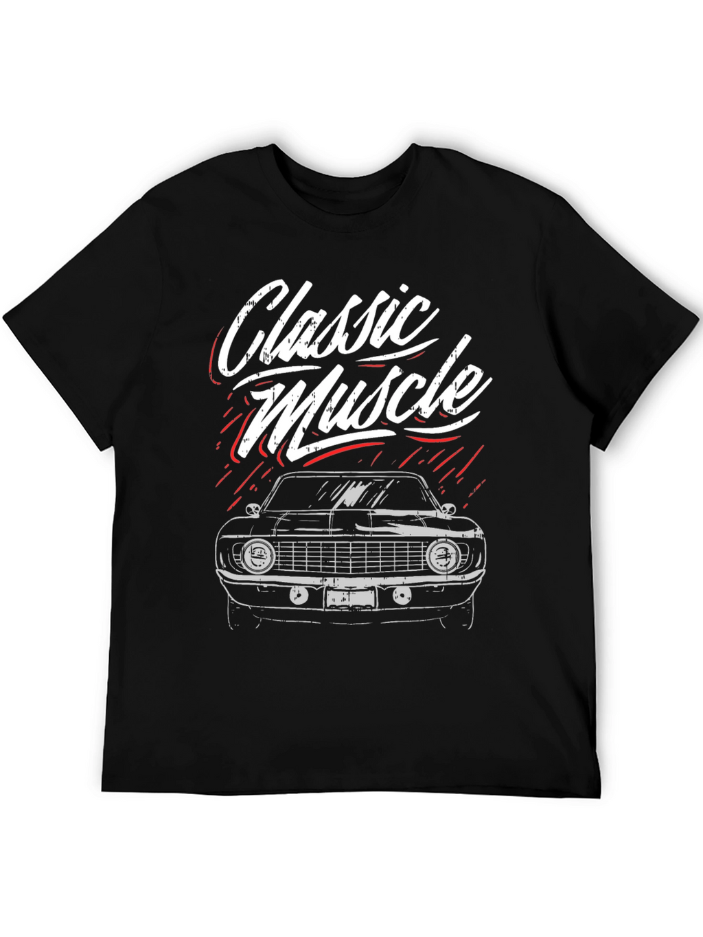 Classic Muscle Car Graphic Tee - Black