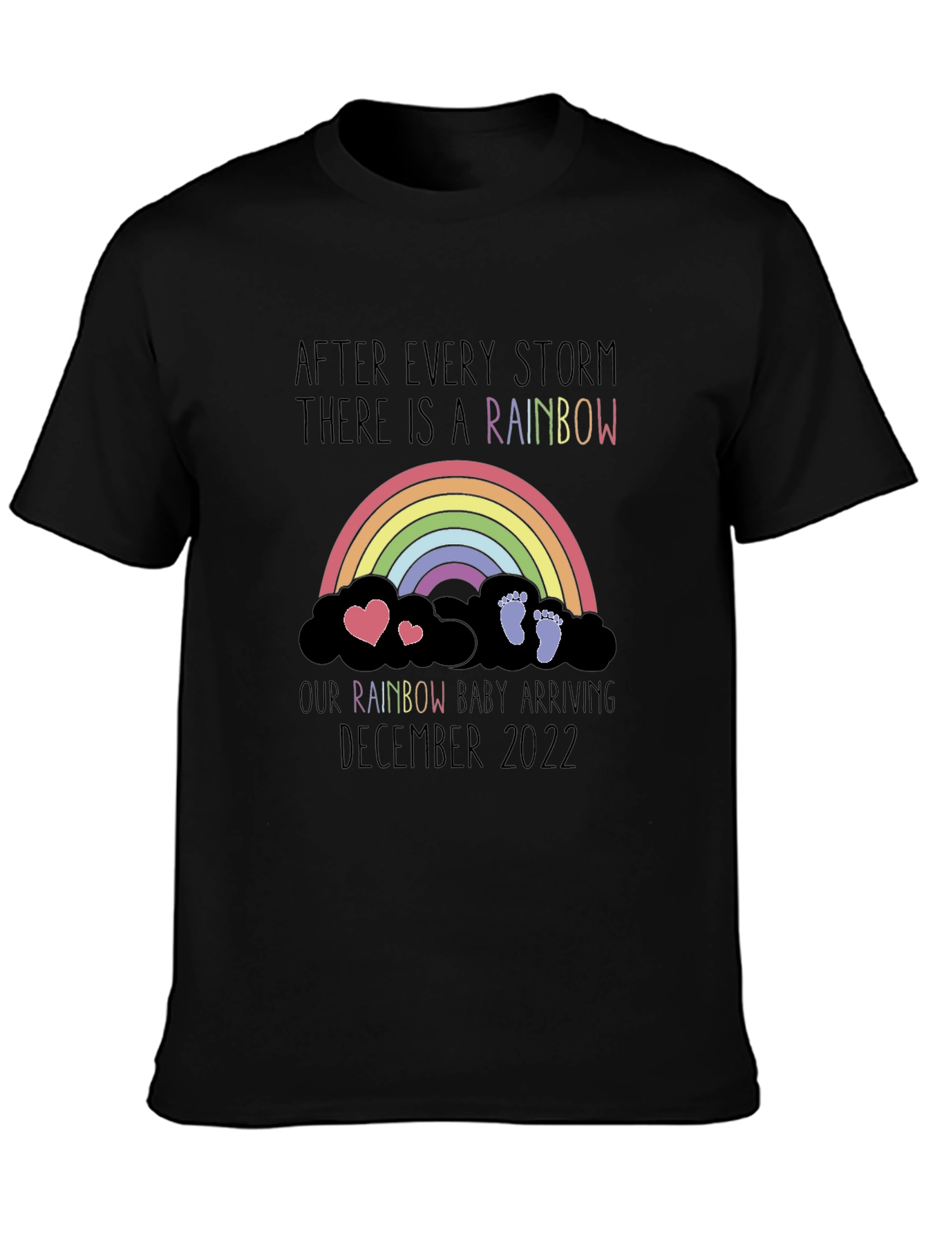 Rainbow Baby Announcement Tee - December 2022