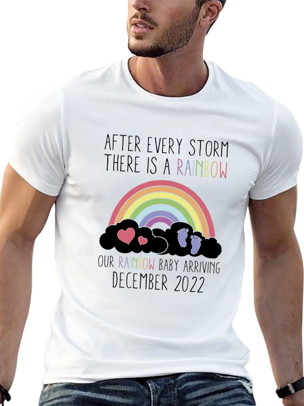 Rainbow Baby Announcement Tee - December 2022