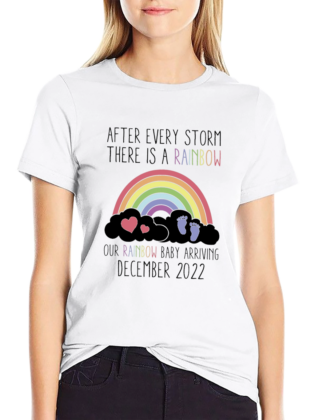 Rainbow Baby Announcement Tee - December 2022