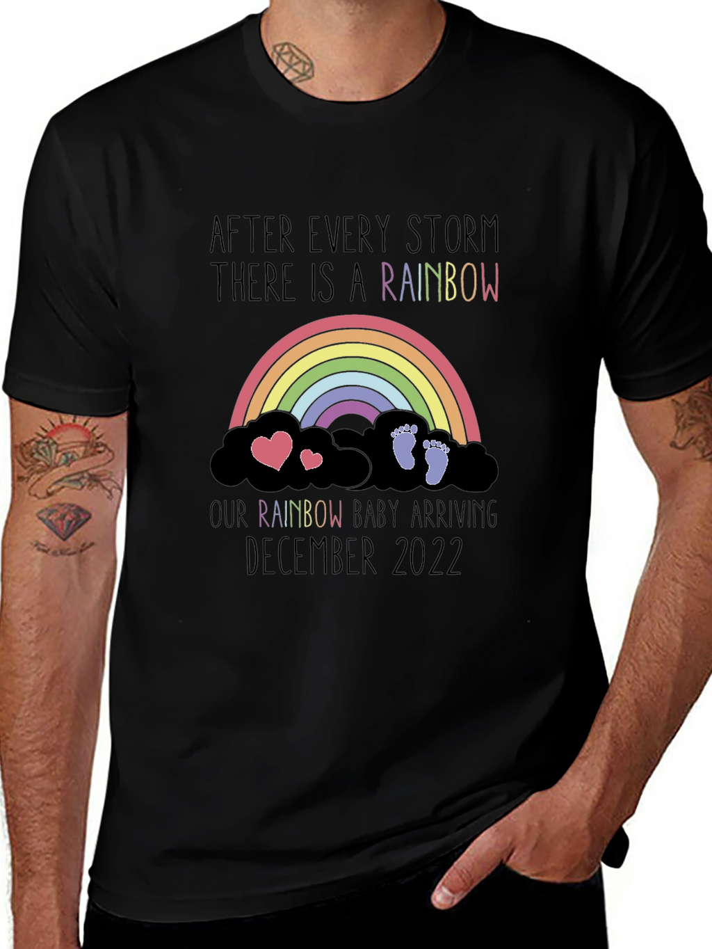 Rainbow Baby Announcement Tee - December 2022