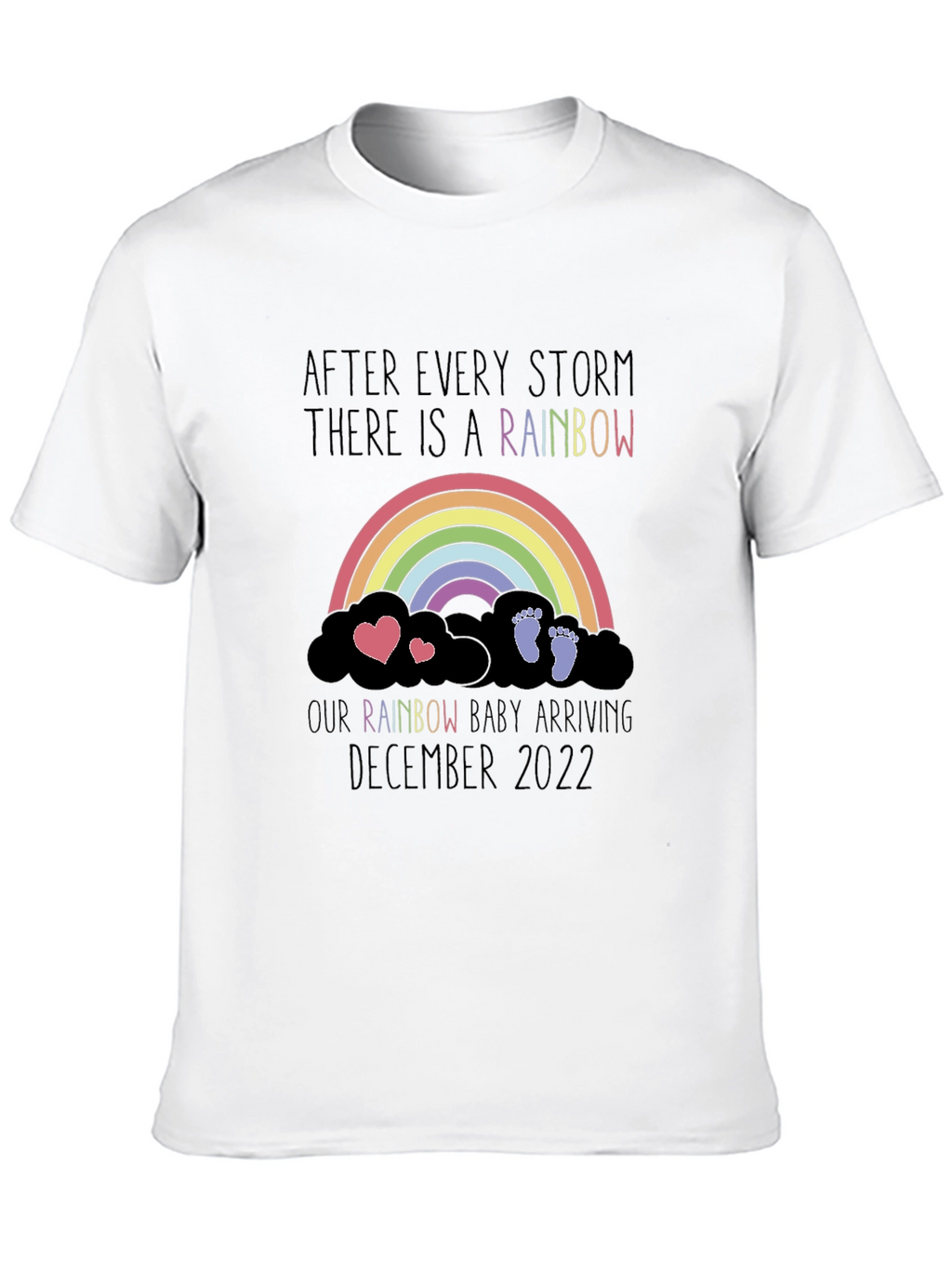 Rainbow Baby Announcement Tee - December 2022