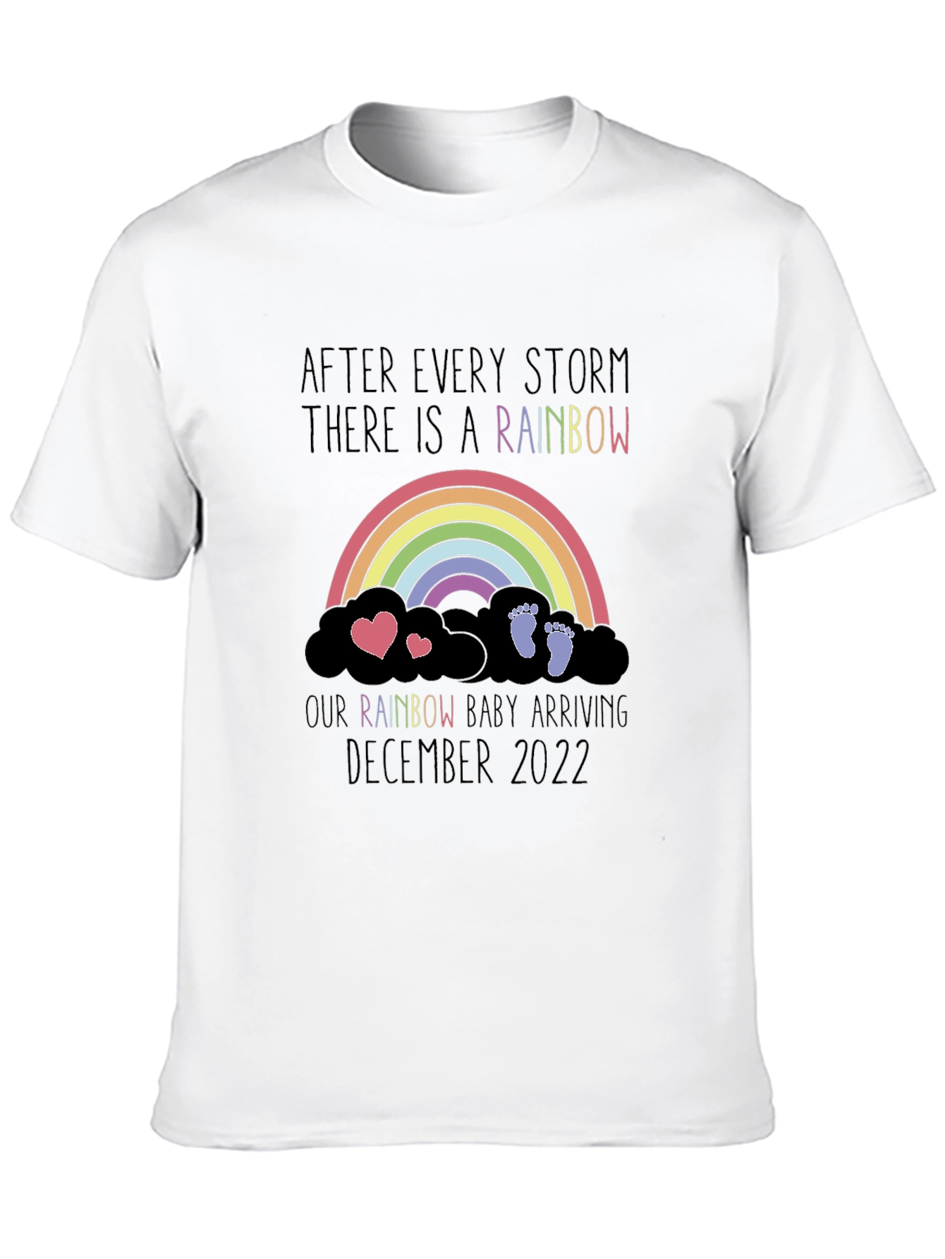 Rainbow Baby Announcement Tee - December 2022
