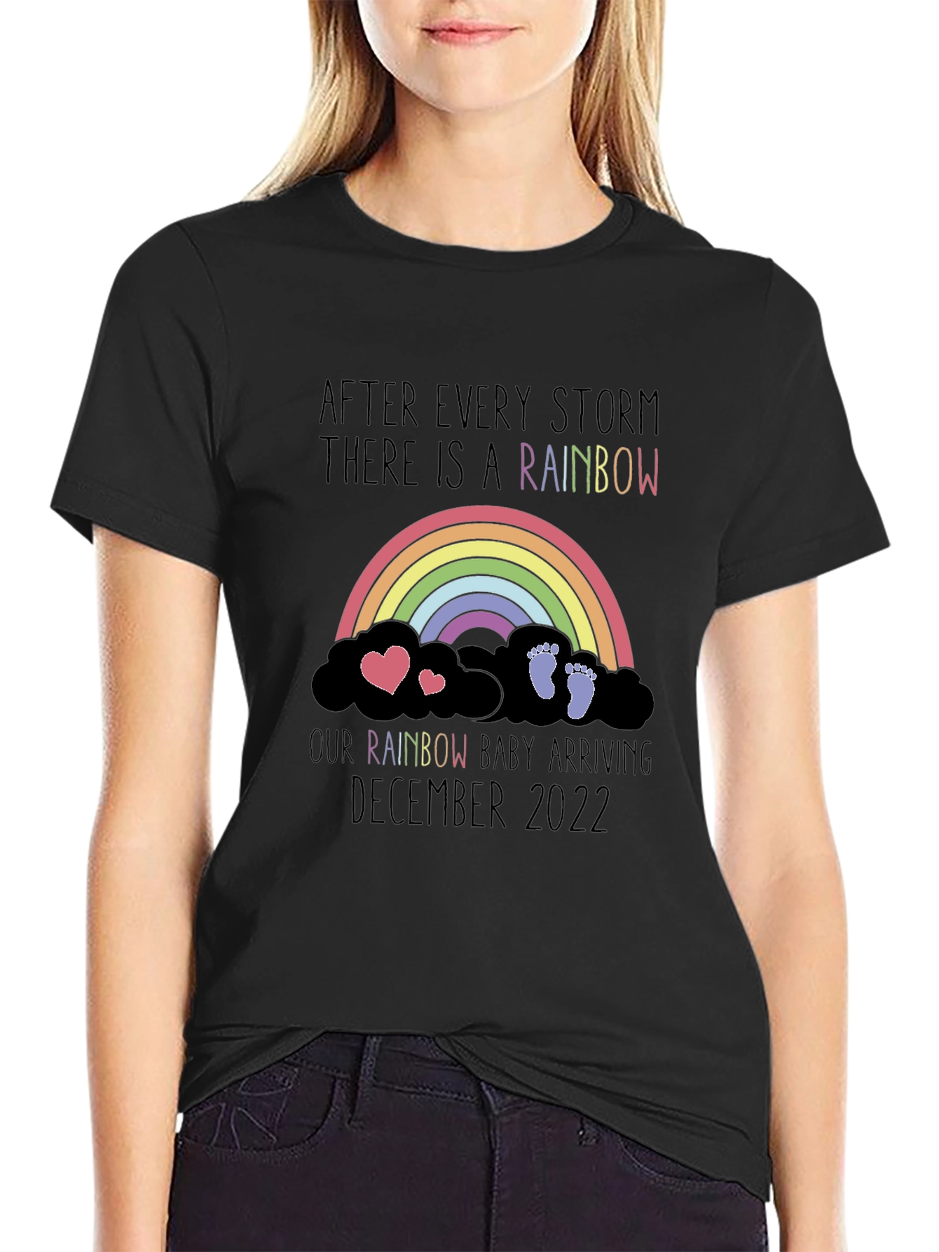 Rainbow Baby Announcement Tee - December 2022