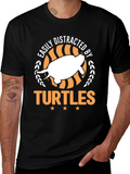 Easily Distracted By Turtles Graphic T-Shirt