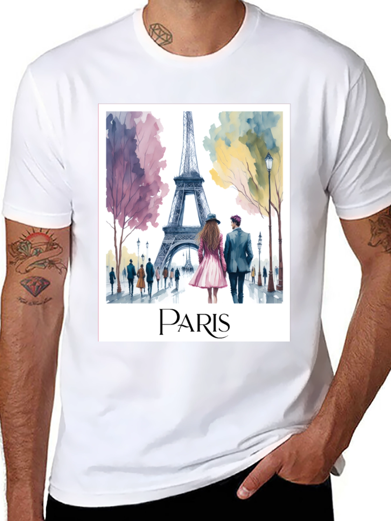Paris Eiffel Tower Graphic Tee - Stylish Travel T-Shirt