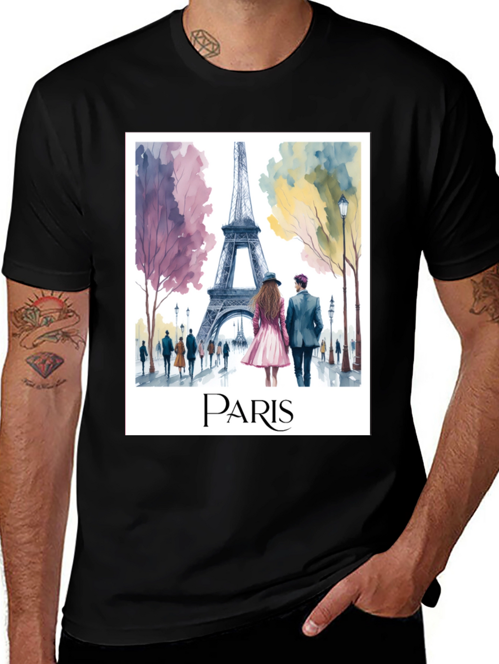Paris Eiffel Tower Graphic Tee - Stylish Travel T-Shirt
