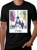 Paris Eiffel Tower Graphic Tee - Stylish Travel T-Shirt
