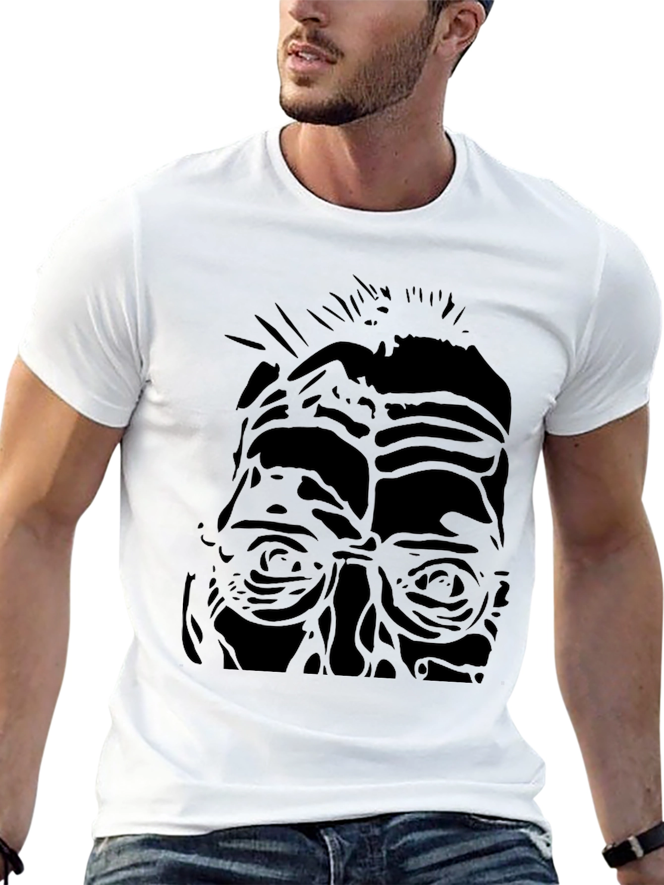 Abstract Portrait Black T-Shirt