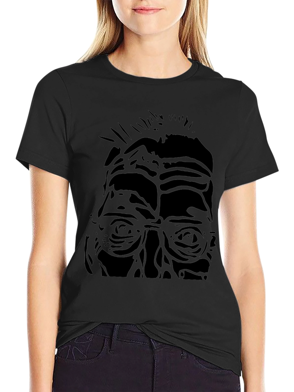 Abstract Portrait Black T-Shirt
