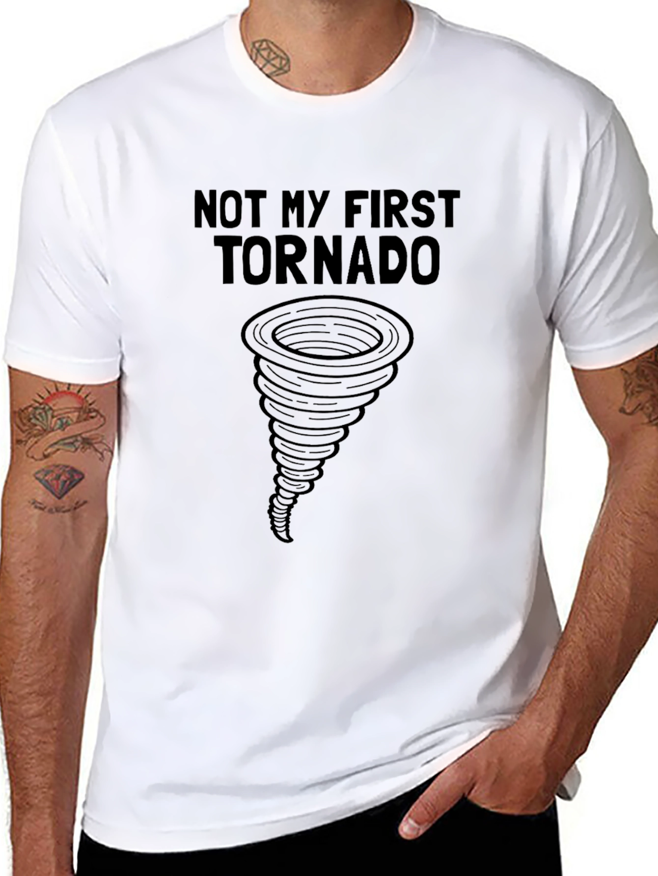 Not My First Tornado Graphic Tee - Unisex Black T-Shirt