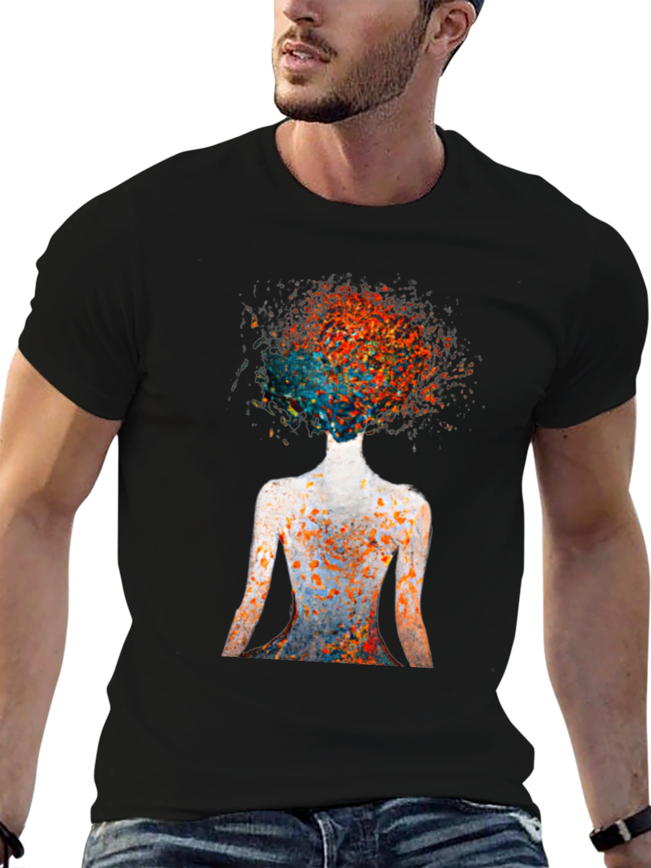 Abstract Art T-Shirt - Black Graphic Tee