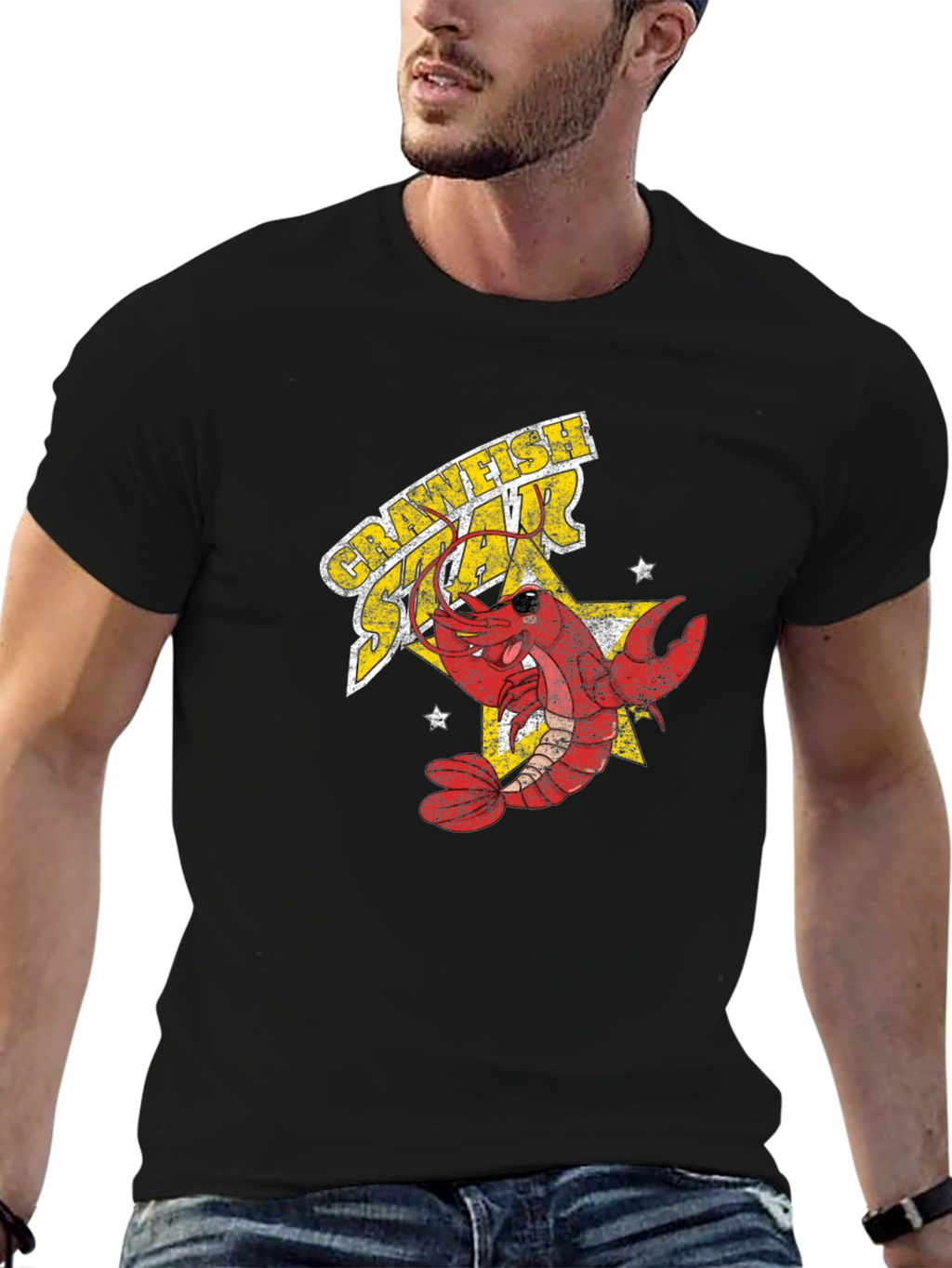 Crawfish Star T-Shirt - Fun Graphic Tee