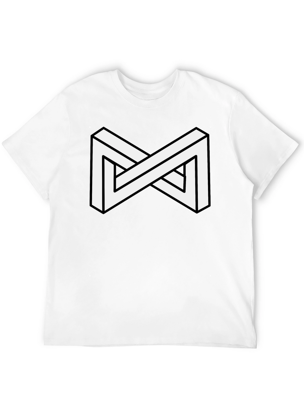 Impossible Shape Black T-Shirt - Optical Illusion Tee