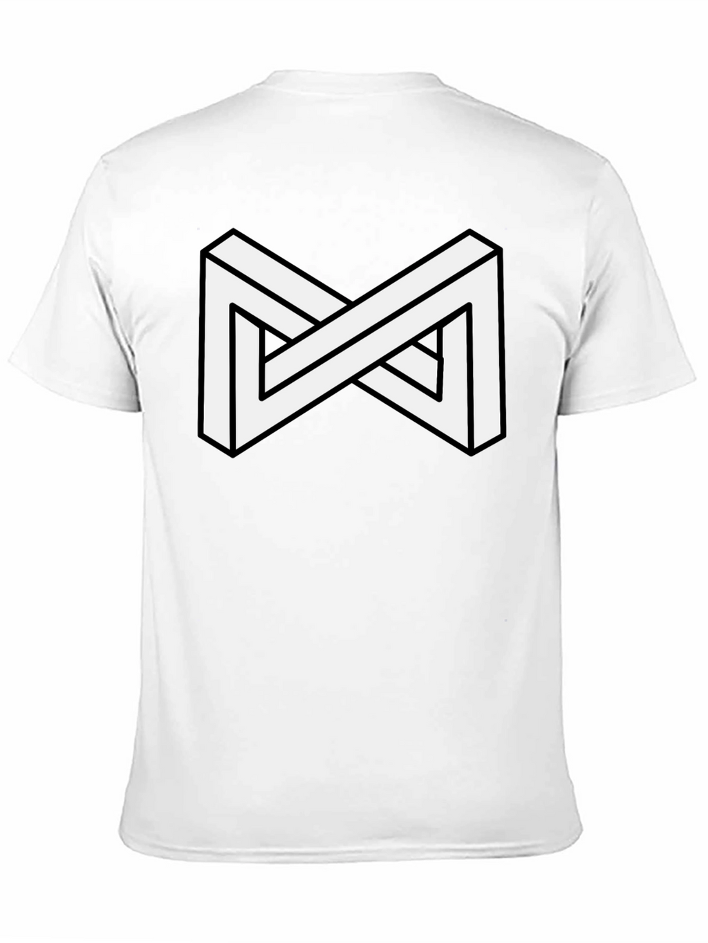Impossible Shape Black T-Shirt - Optical Illusion Tee