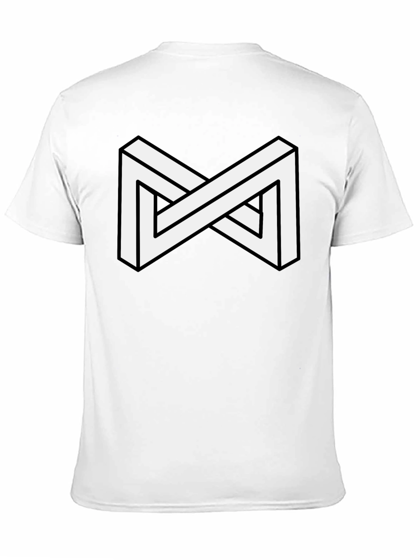 Impossible Shape Black T-Shirt - Optical Illusion Tee