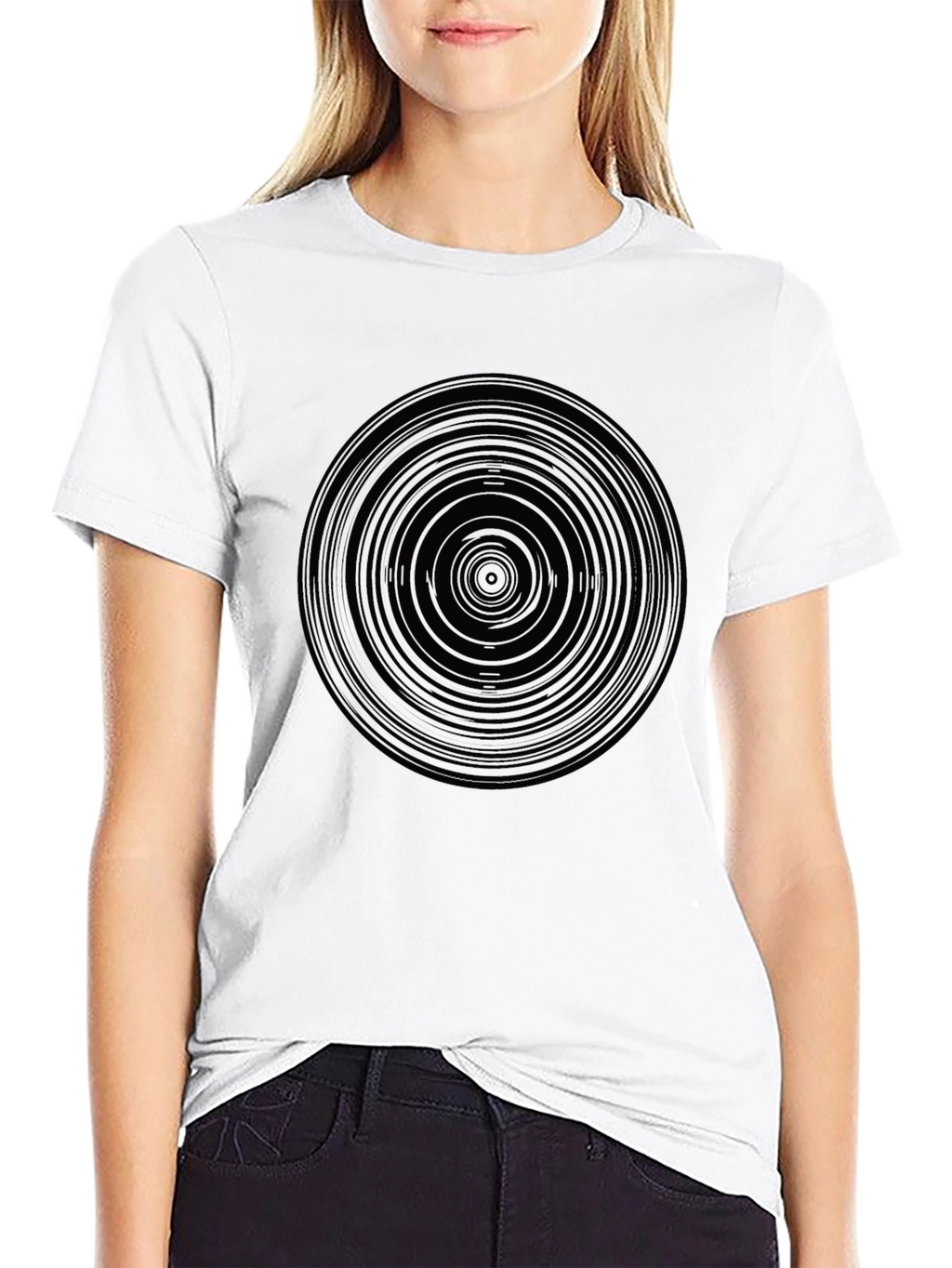 Abstract Circle Graphic Print Mens T-Shirt