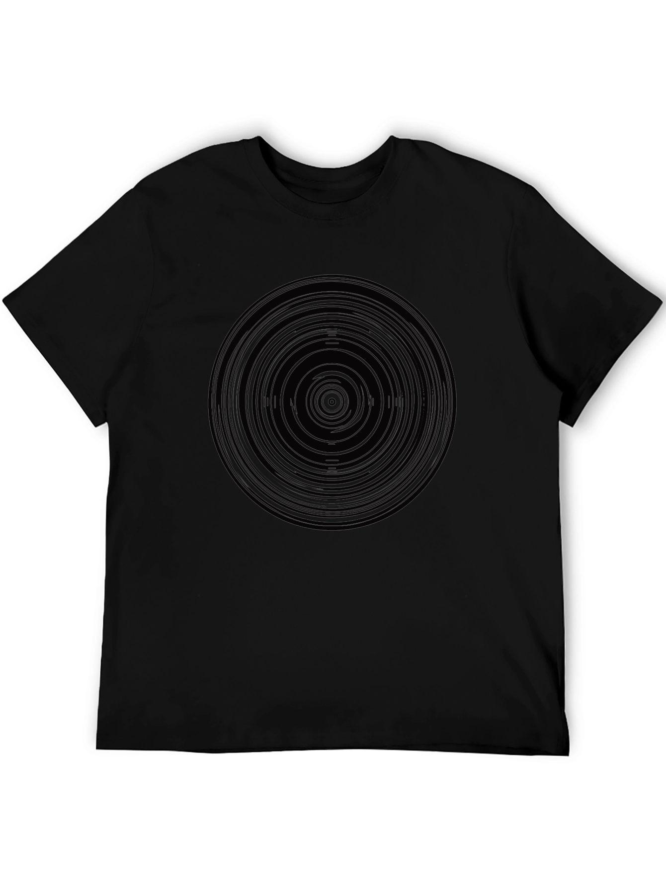 Abstract Circle Graphic Print Mens T-Shirt