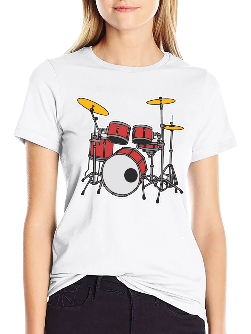 Drum Set Graphic T-Shirt - Musician Tee