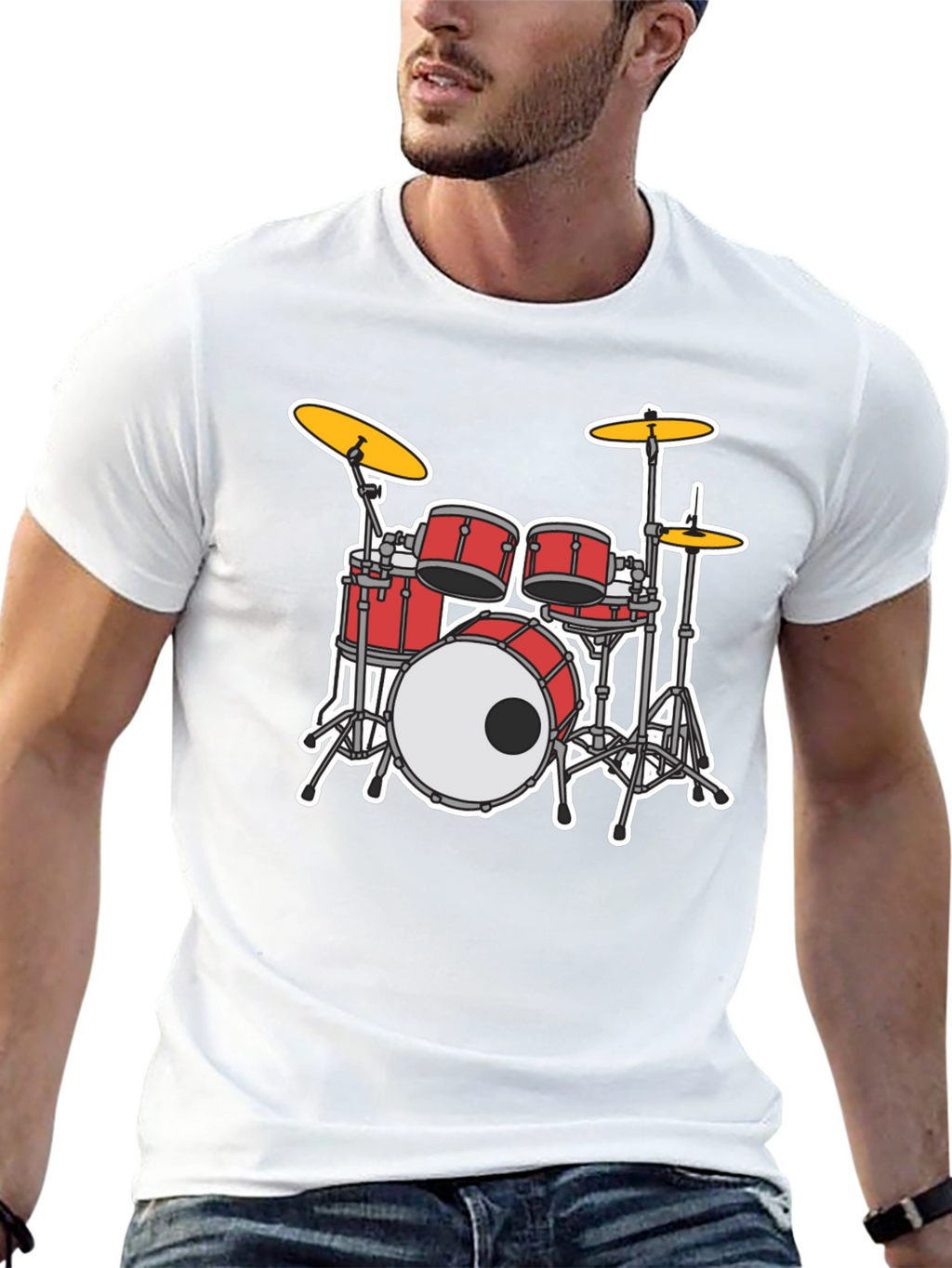 Drum Set Graphic T-Shirt - Musician Tee