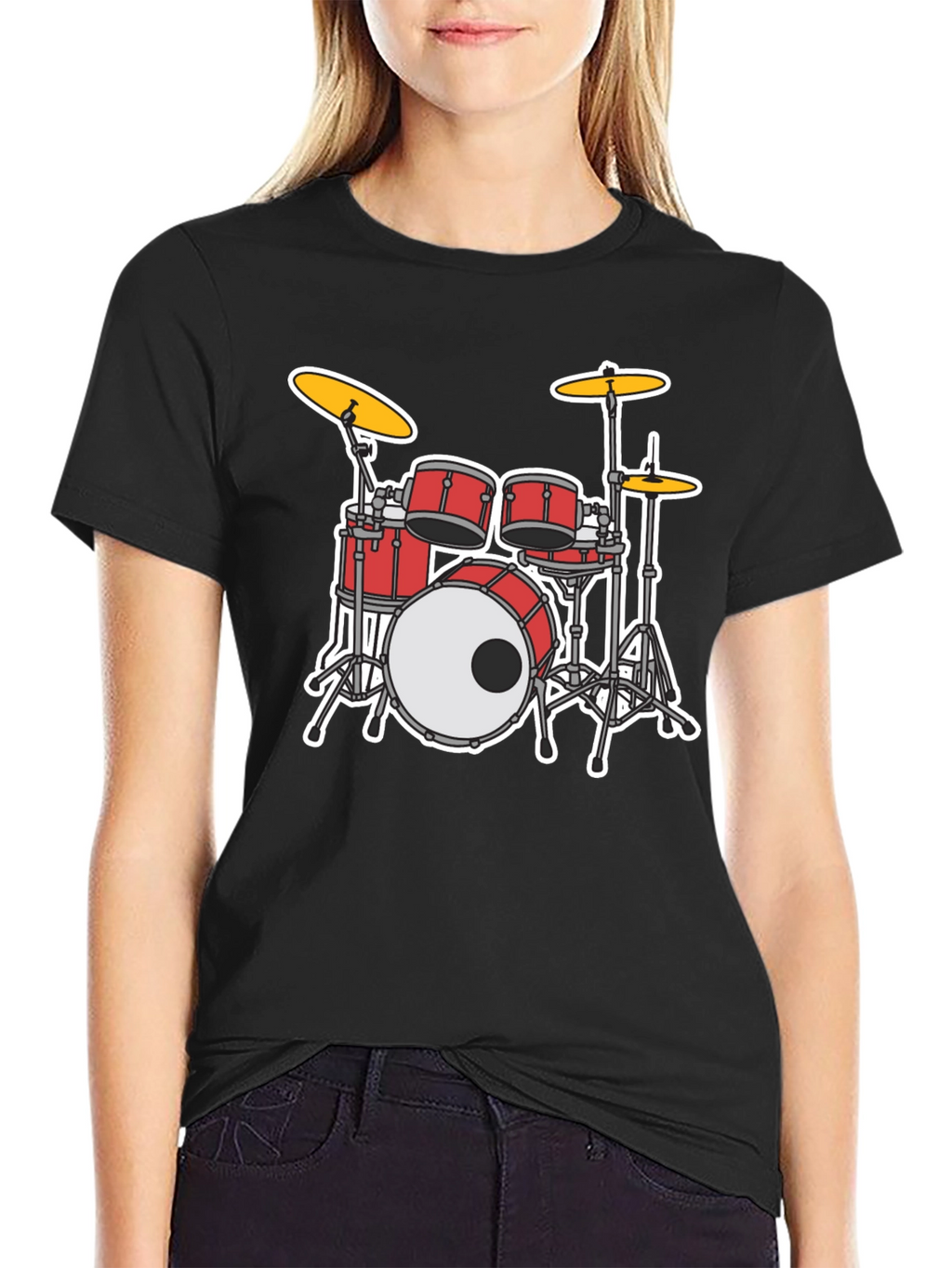 Drum Set Graphic T-Shirt - Musician Tee