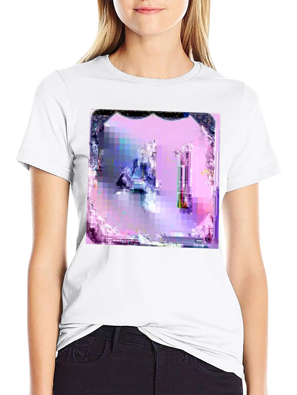 Abstract Art Graphic Tee - Pixelated Design