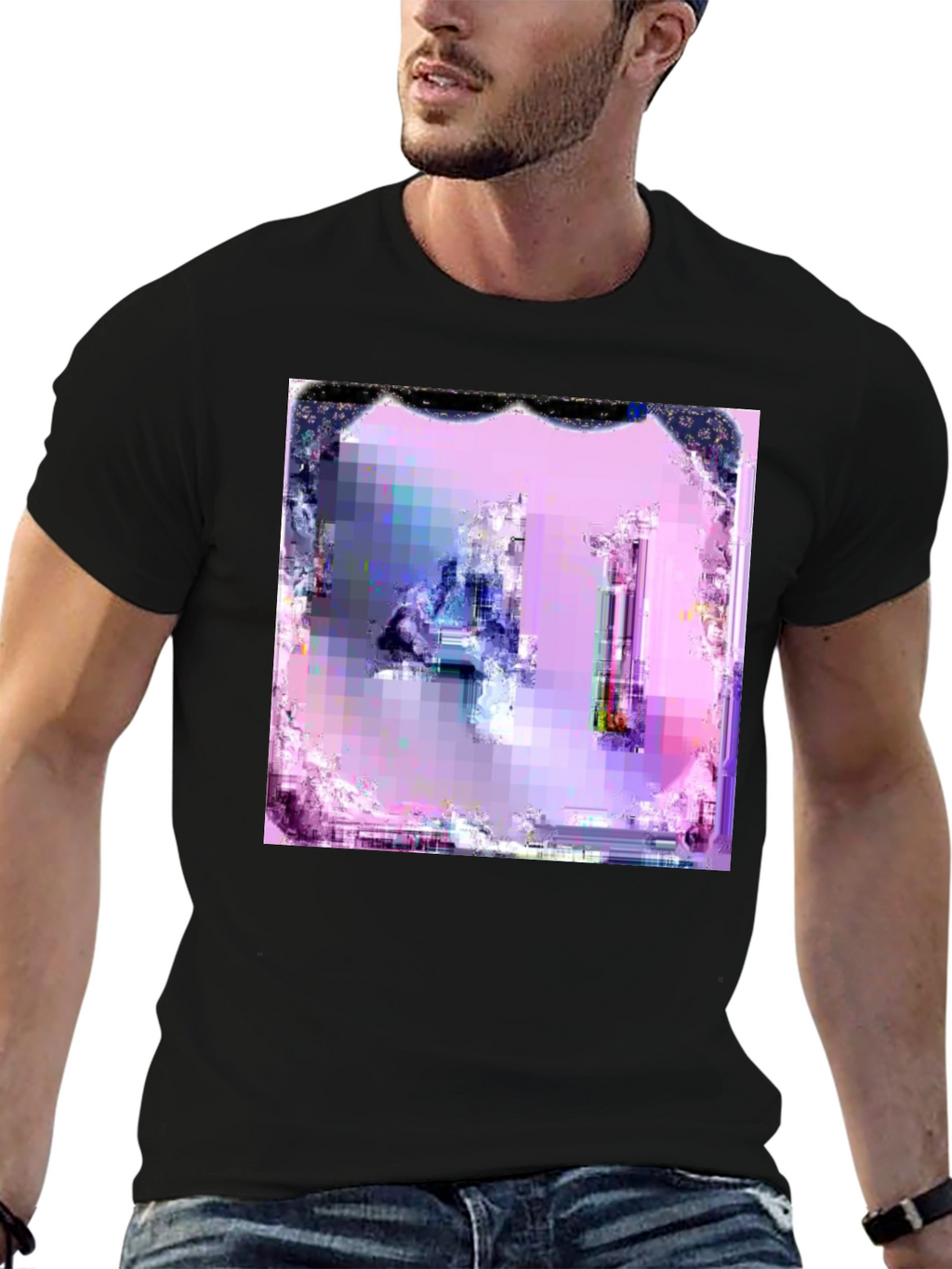Abstract Art Graphic Tee - Pixelated Design