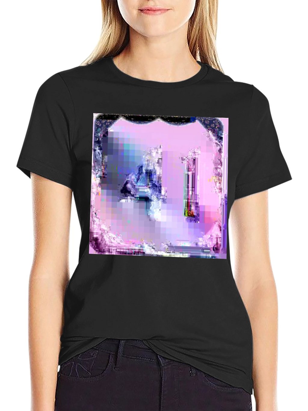 Abstract Art Graphic Tee - Pixelated Design
