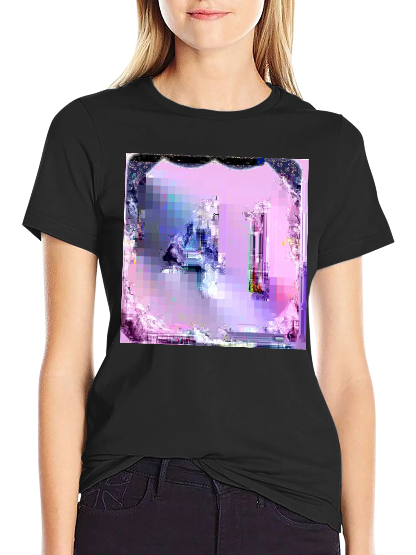 Abstract Art Graphic Tee - Pixelated Design