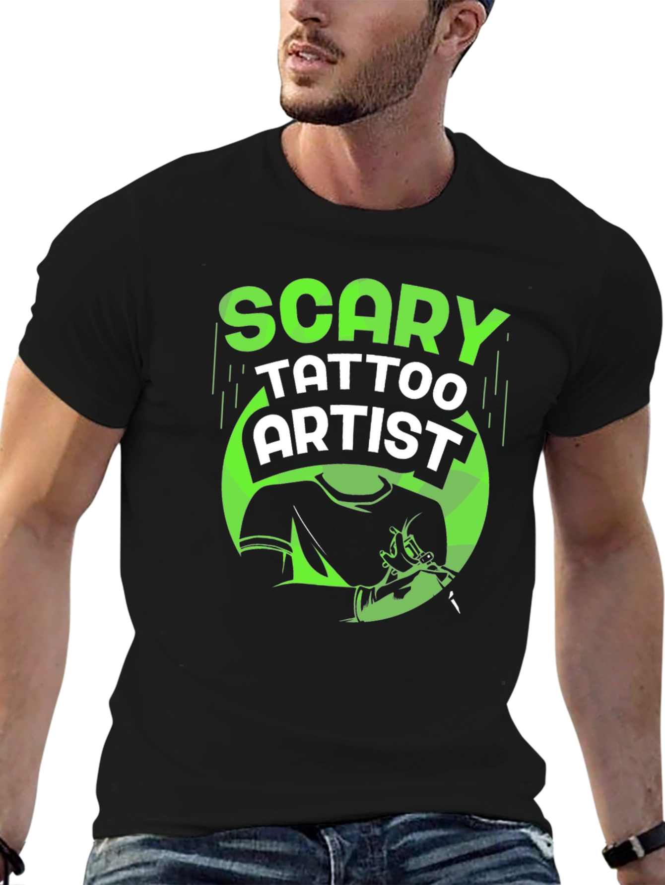 Scary Tattoo Artist Graphic T-Shirt
