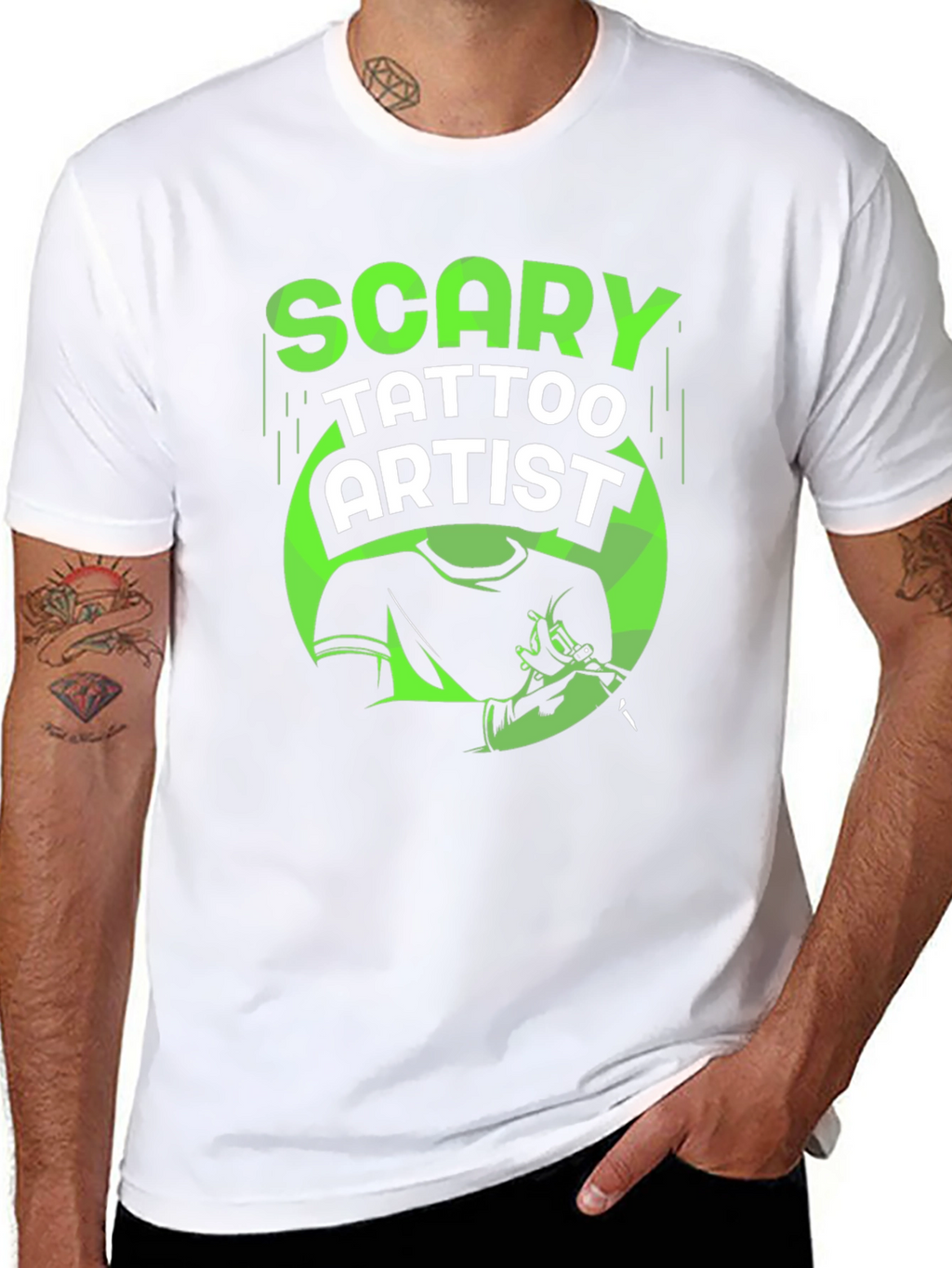 Scary Tattoo Artist Graphic T-Shirt