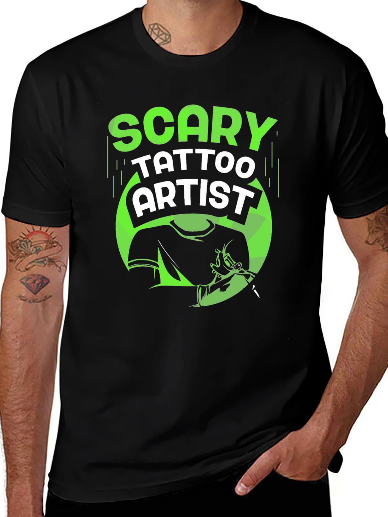 Scary Tattoo Artist Graphic T-Shirt