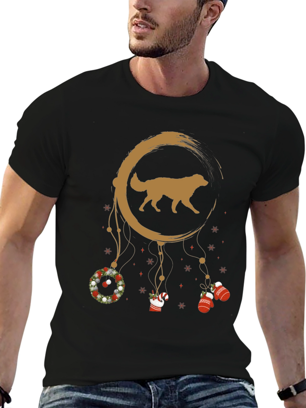Golden Retriever Christmas Dreamcatcher T-Shirt