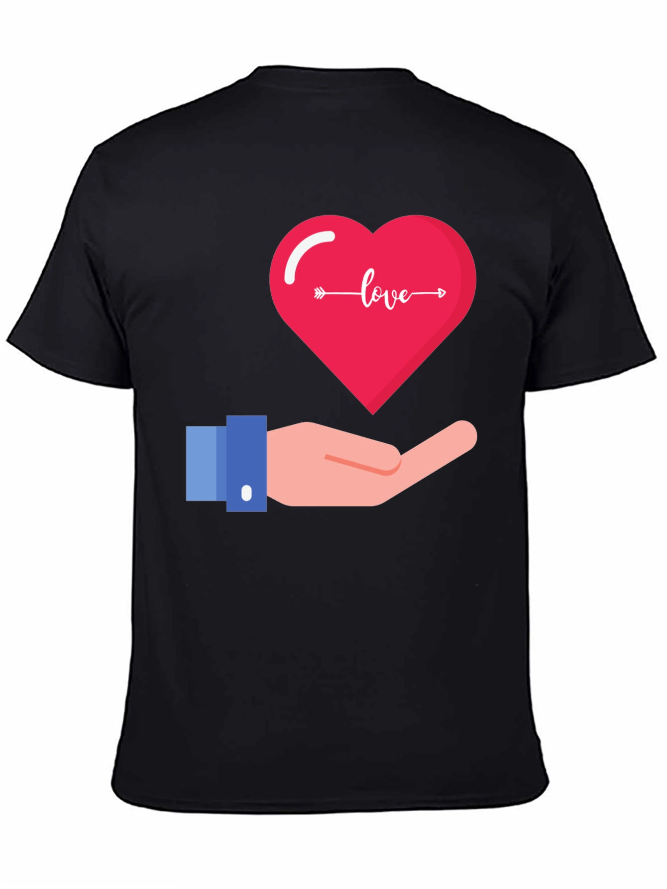 Love Heart in Hand Graphic T-Shirt - Stylish Valentines Day Tee