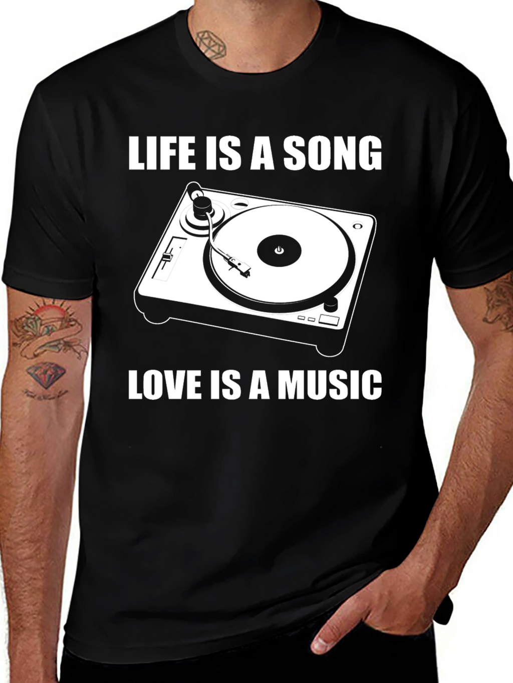 Life is a Song Black Graphic Tee