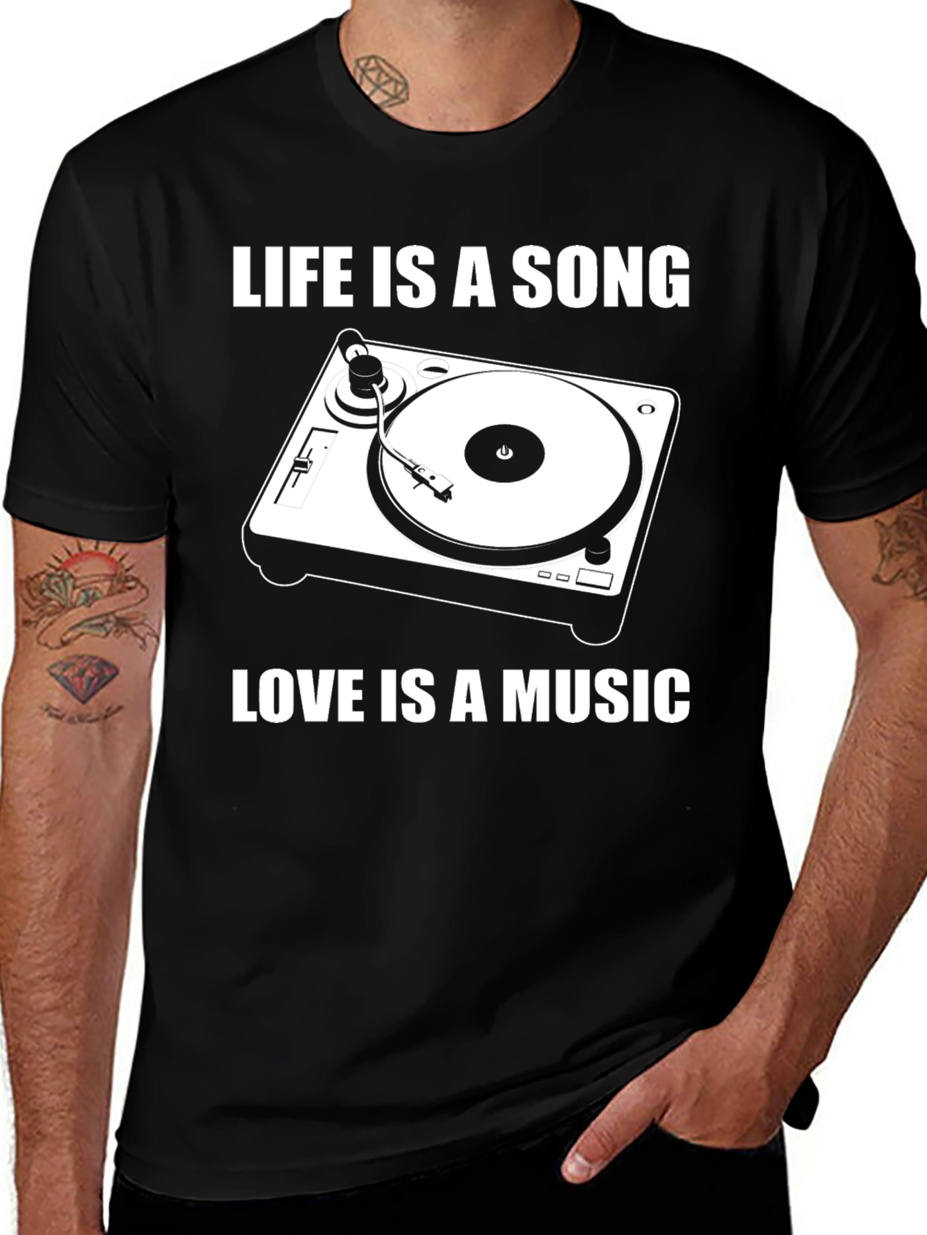Life is a Song Black Graphic Tee