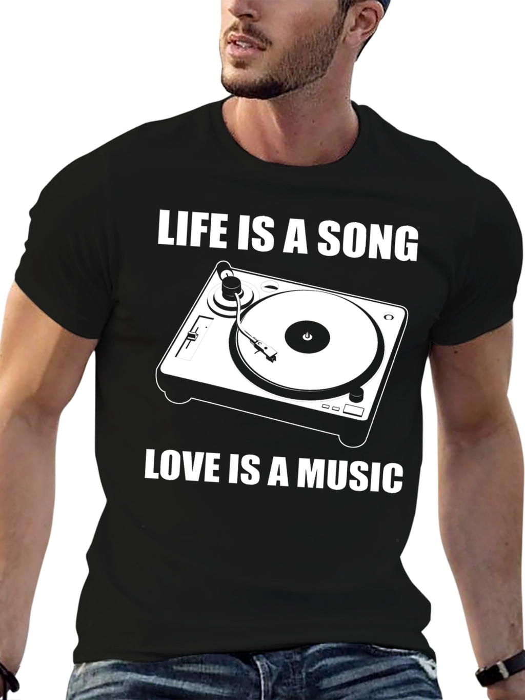 Life is a Song Black Graphic Tee