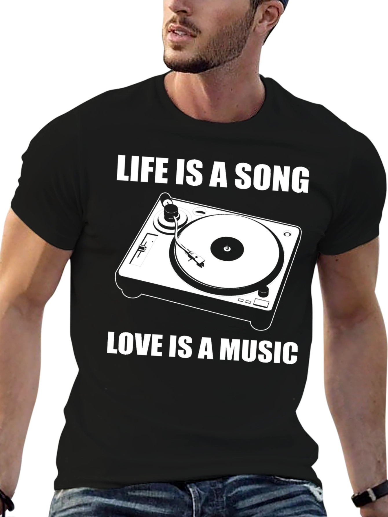 Life is a Song Black Graphic Tee