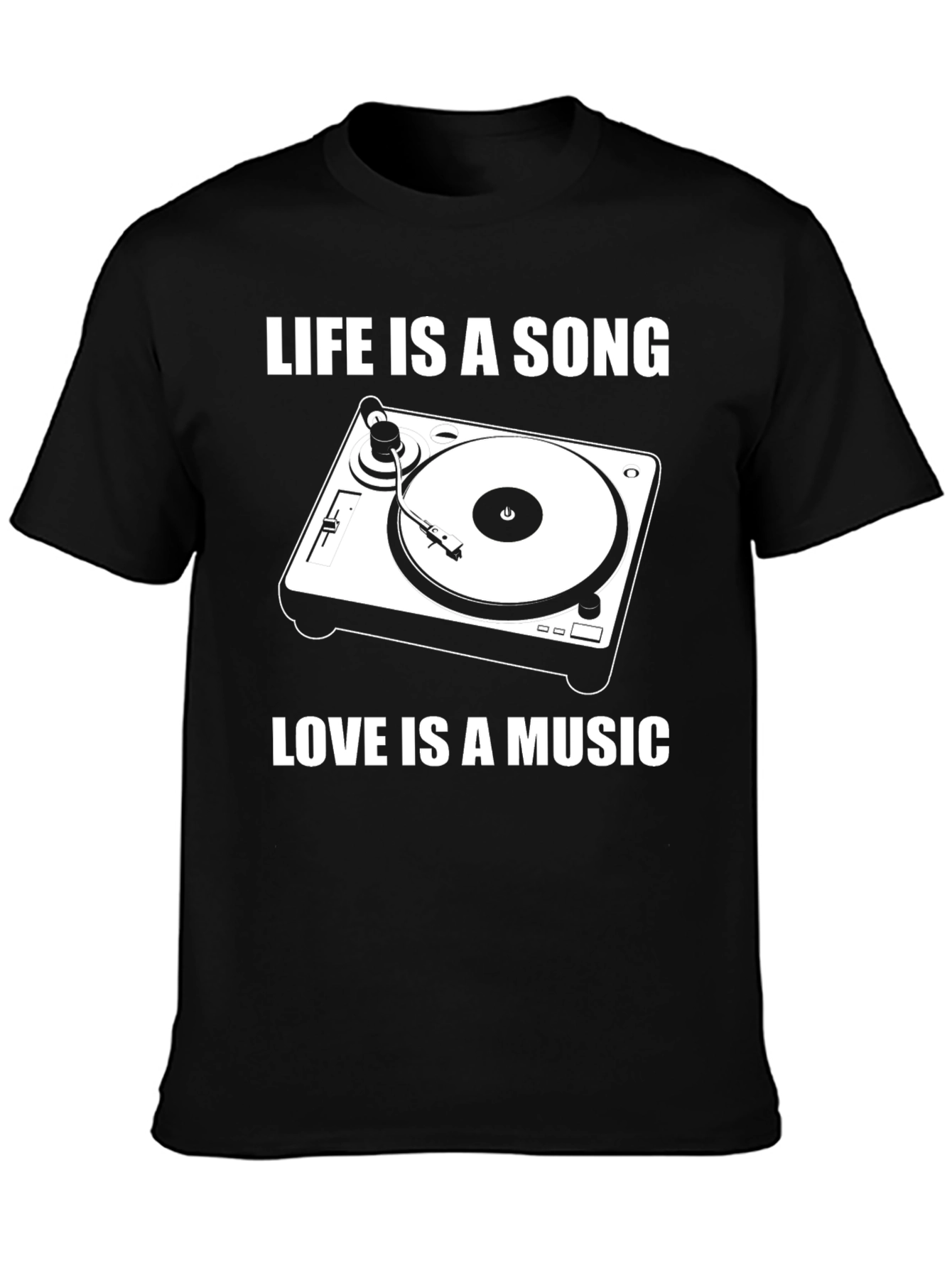 Life is a Song Black Graphic Tee