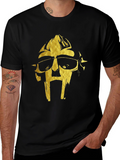 MF DOOM Gold Graphic Black T-Shirt