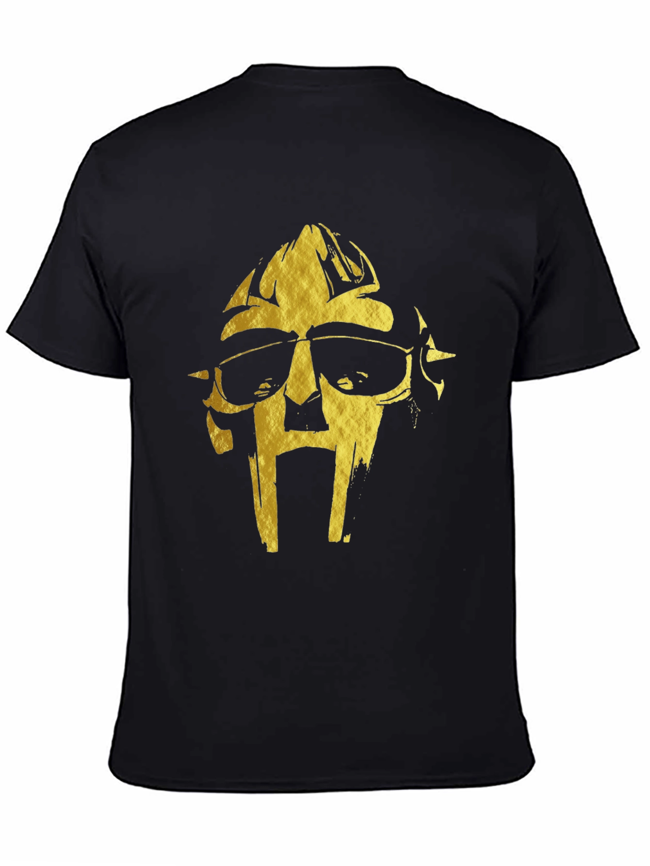 MF DOOM Gold Graphic Black T-Shirt