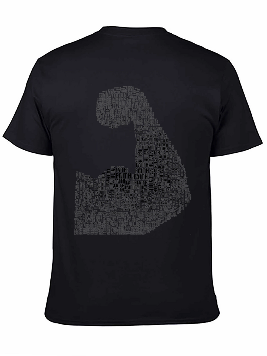Faith Typography Graphic Black T-Shirt