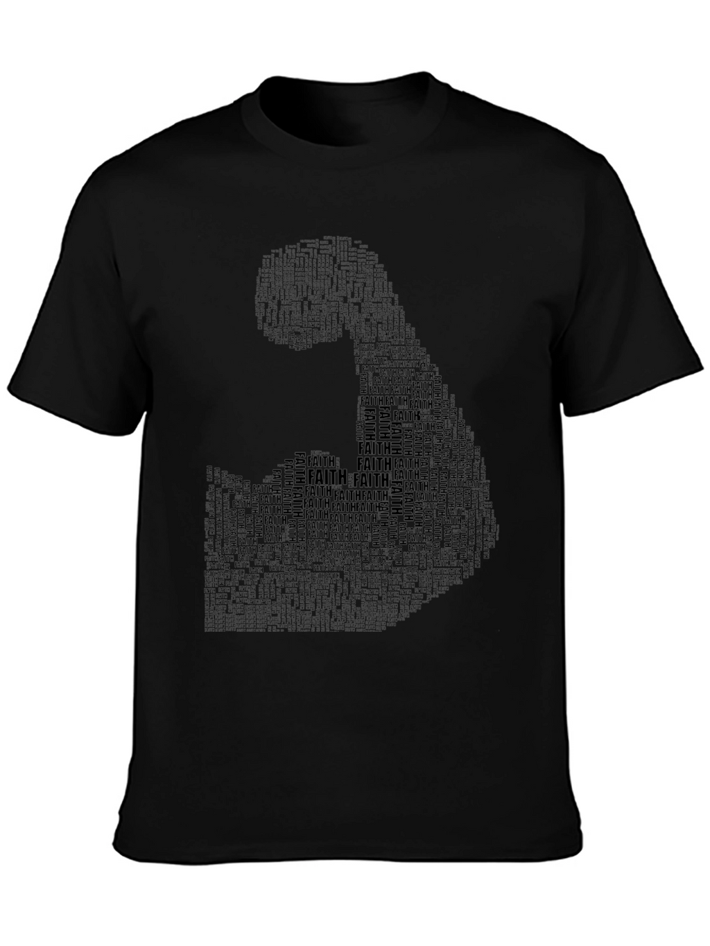 Faith Typography Graphic Black T-Shirt
